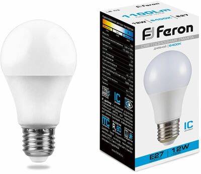   Feron 12 230V E27 6400K A60 LB-93, 25490 ()