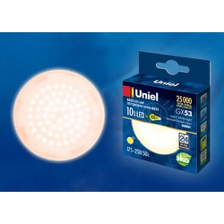  Uniel LED-GX53-10W/WW/GX53/FR PLZ01WH (UL-00003722)