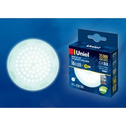   Uniel LED-GX53-16W/NW/GX53/FR PLZ01WH (UL-00003725)